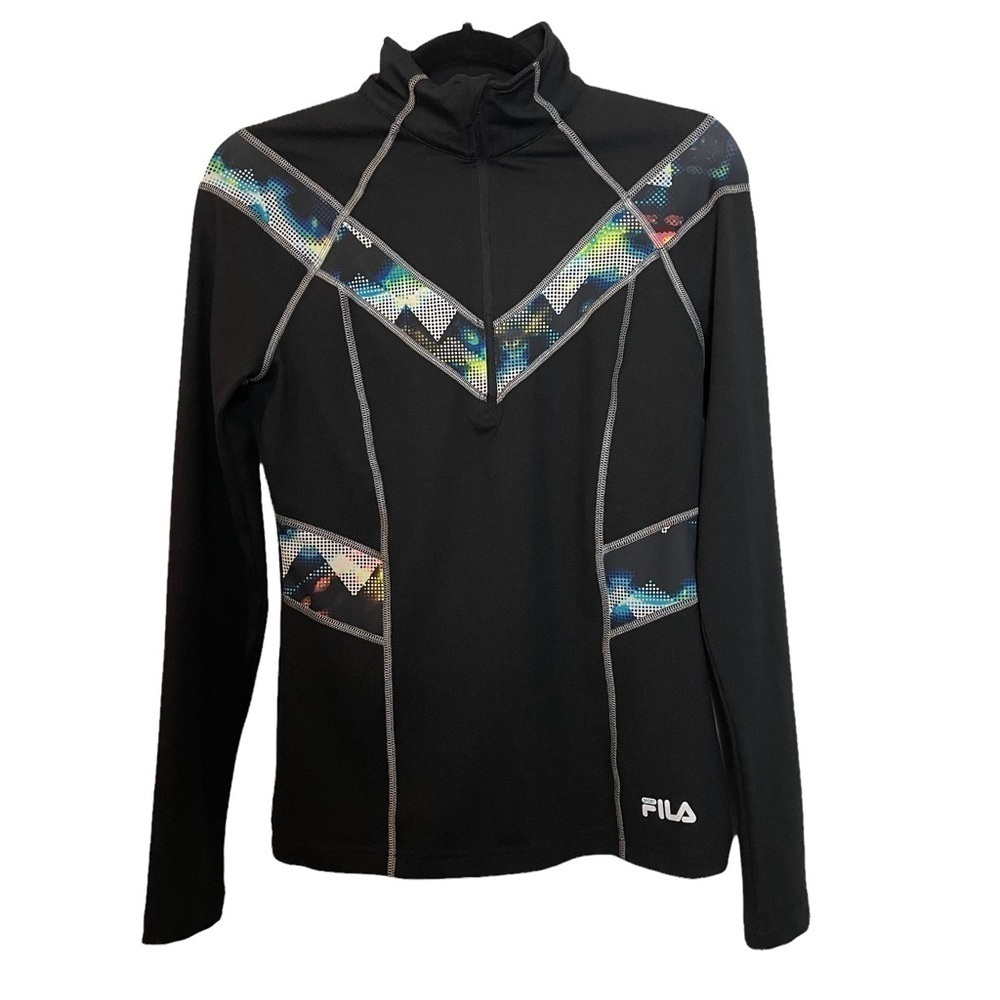 Fila Sport Running Jacket with Space Dye Geometric Pattern Accent Sz. XS - Picture 1 of 14